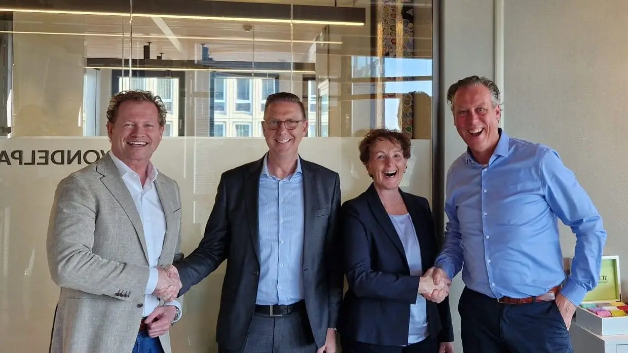 Frank van der Woude, Renger Reitsema, Mirjam Berntsen en Daan Vink van Axelio