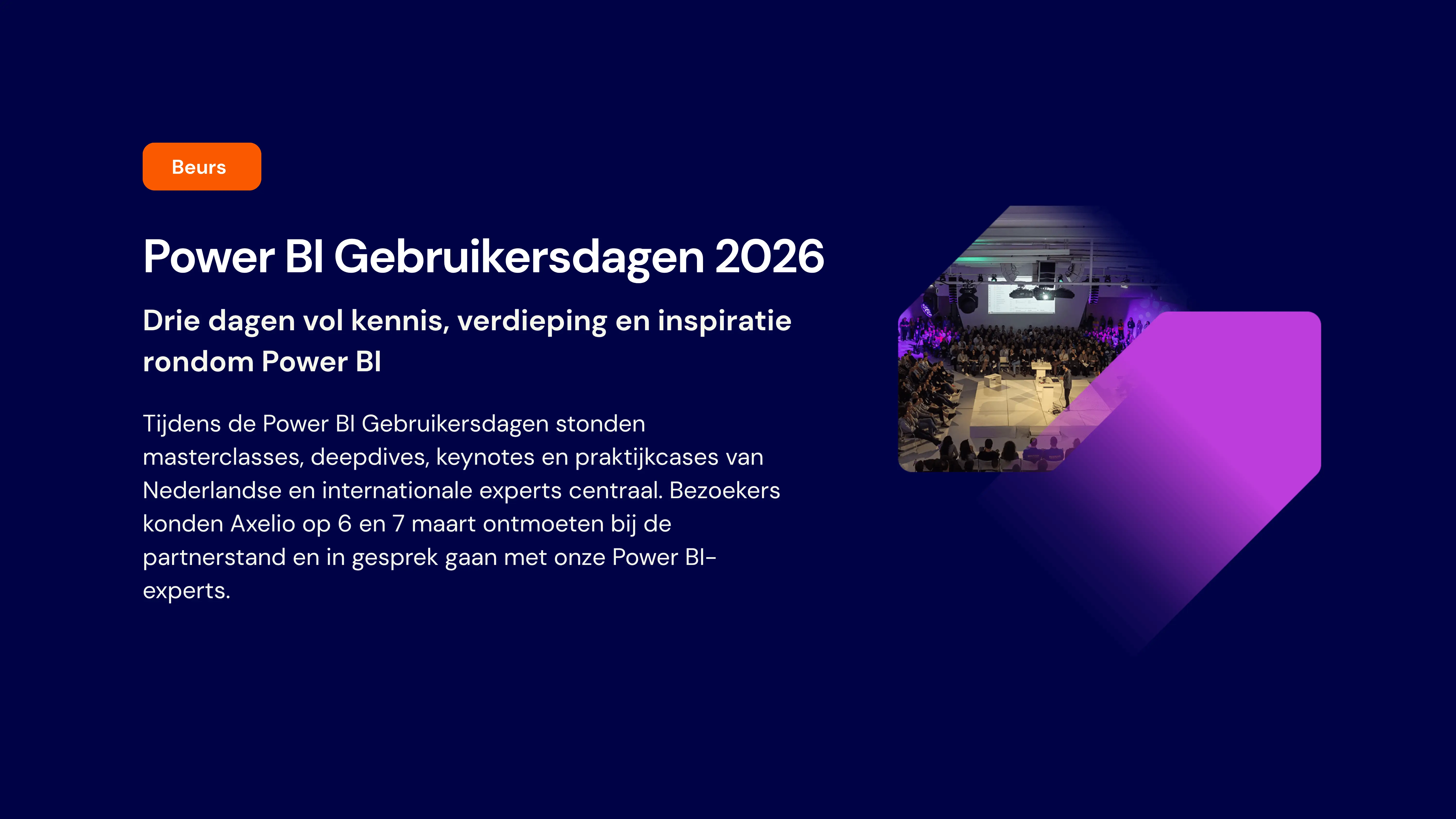 Power BI Gebruikersdagen 2026 Beurs
