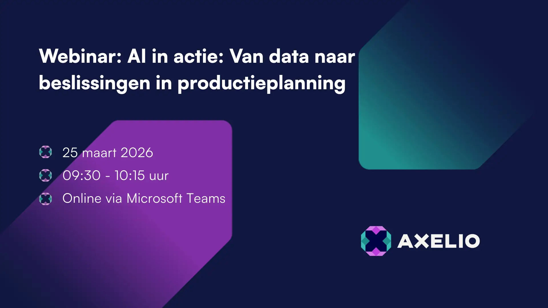Een visual met twee diagonale pijlen een een logo.